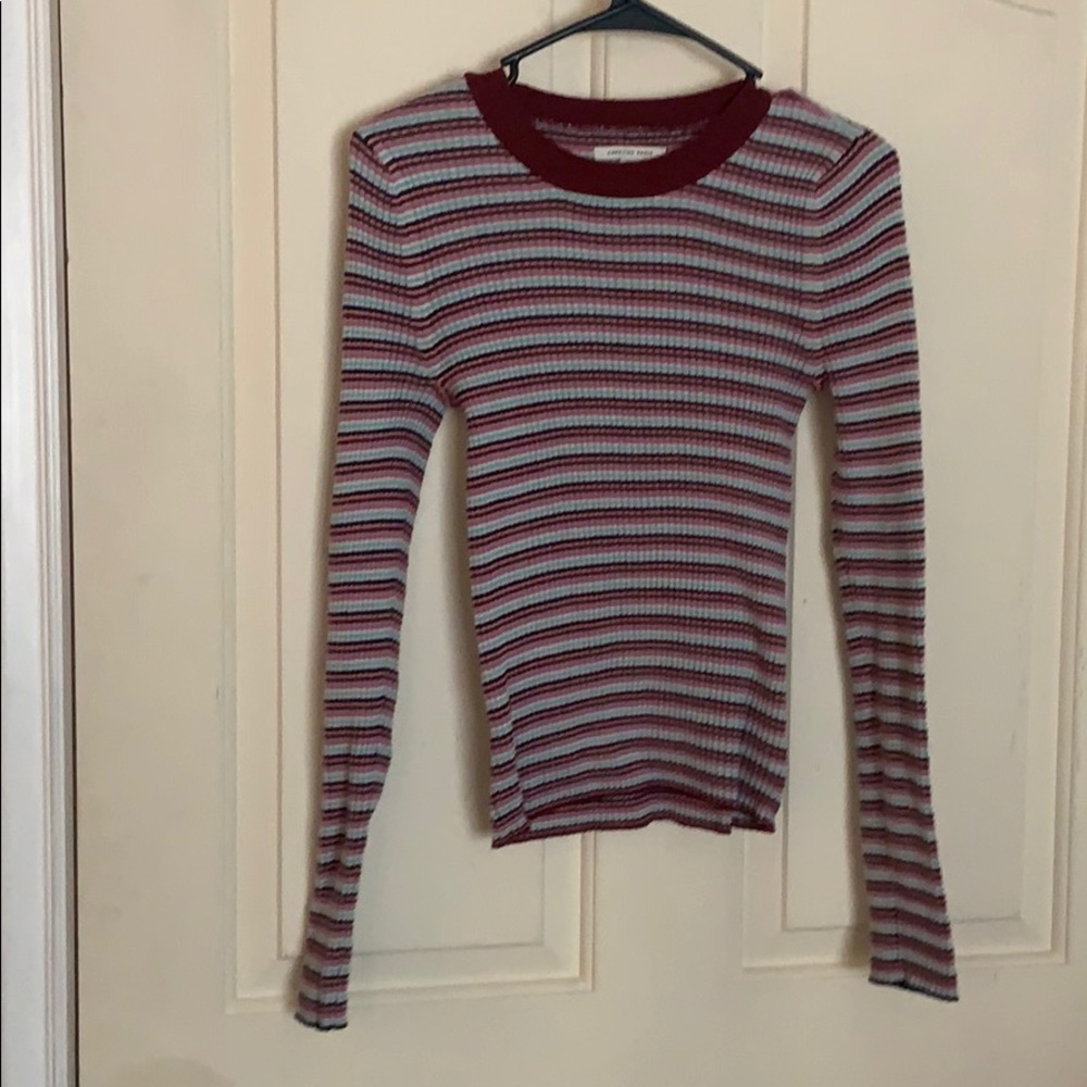 american eagle striped long sleeve sweater